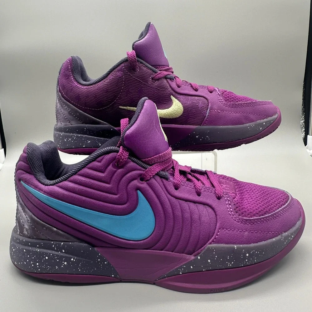 Nike Ja 2 Nightmare Basketball Shoes Kids 4.5Y Purple‎ Teal FV5633-500